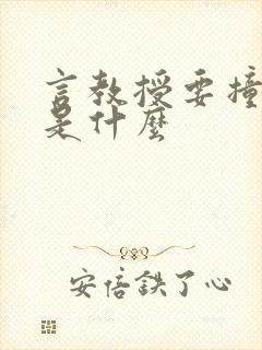 言教授要撞坏了是什么