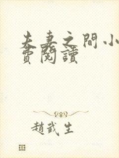 夫妻之间小说免费阅读