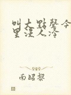 叫大点声今晚家里没人冷封面
