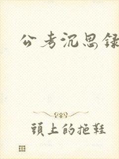 公考沉思录