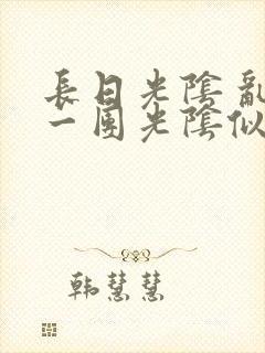 长日光阴 乱作一团光阴似箭封面
