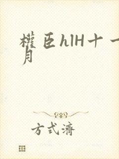 权臣hlH十一月封面