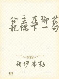 公主在御花园吃龙棍下一句