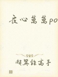 夜心万万po封面