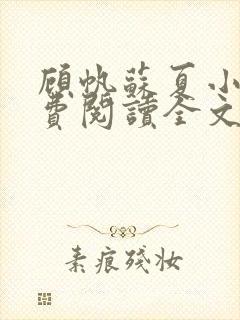 顾帆苏夏小说免费阅读全文