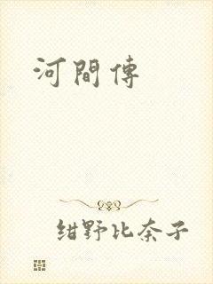 河间传封面