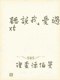 听说我爱过你txt
