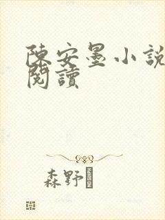 陈安墨小说免费阅读封面