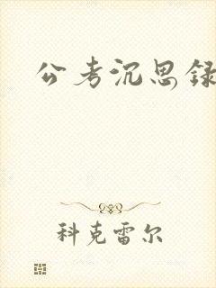 公考沉思录