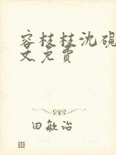 容枝枝沈砚书全文免费