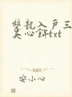 双龙入户三人行夹心饼txt