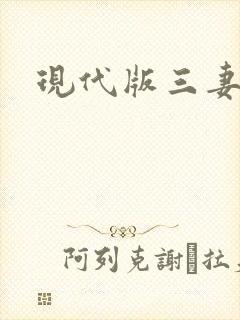 现代版三妻四妾封面