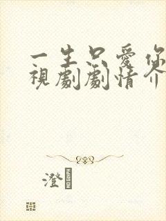 一生只爱你 电视剧剧情介绍