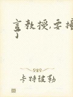 言教授,要撞坏了