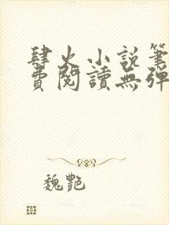 肆火小说笔趣免费阅读无弹窗