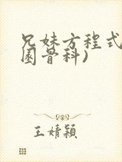 兄妹方程式(校园骨科)封面