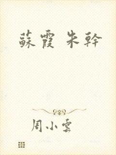 苏霞 朱干