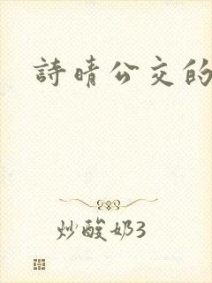 诗晴公交的小说