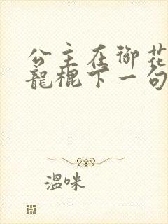 公主在御花园吃龙棍下一句