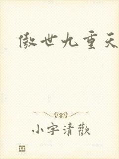 傲世九重天小说封面