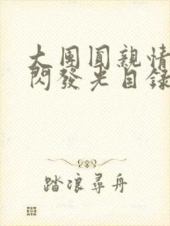 大团圆亲情会闪闪发光目录
