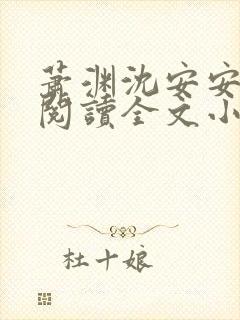 萧渊沈安安免费阅读全文小说