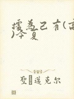 据为己有(高干)今夏封面