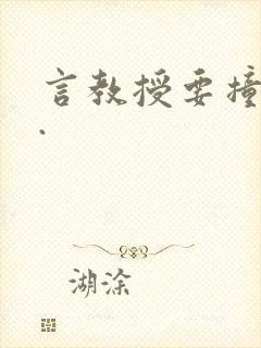 言教授要撞坏了.封面