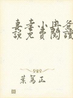 妻孝小冉爸爸小说免费阅读封面
