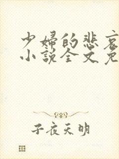 少妇的悲哀榆木小说全文免费阅读笔趣阁下载