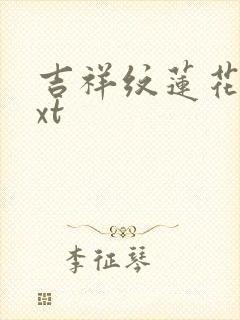 吉祥纹莲花楼txt