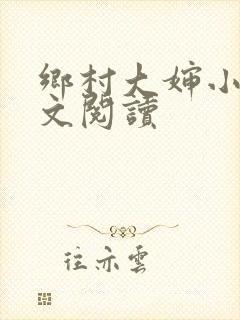 乡村大婶小说全文阅读封面