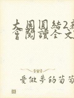 大团圆结2亲情会阅读全文