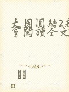 大团圆结2亲情会阅读全文