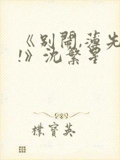 《别闹,薄先生!》沈繁星封面