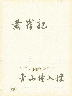 黄雀记封面