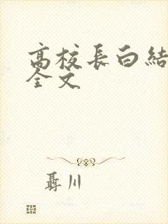高校长白结小说全文封面