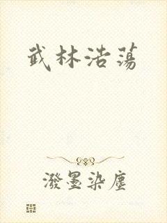 武林浩荡封面
