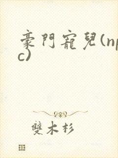 豪门宠儿(npc)封面