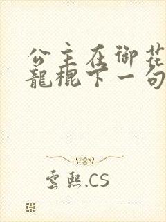 公主在御花园吃龙棍下一句封面