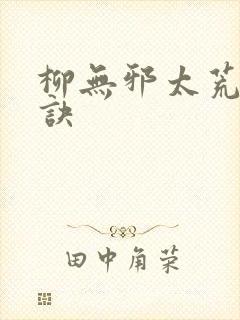 柳无邪太荒吞天诀封面