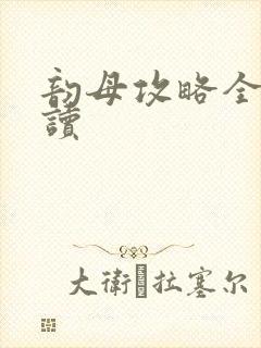 韵母攻略全文阅读封面