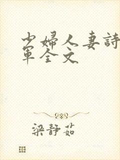少妇人妻诗雨小军全文封面