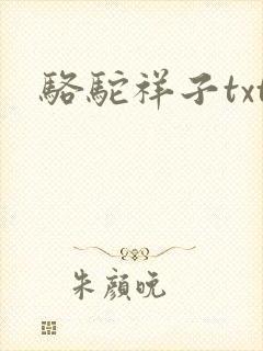 骆驼祥子txt