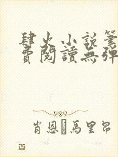 肆火小说笔趣免费阅读无弹窗