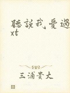 听说我爱过你txt封面