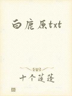 白鹿原txt