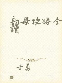 韵母攻略全文阅读