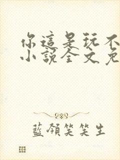 你这是玩不起呀小说全文免费阅读封面