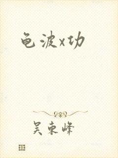 龟波x功封面